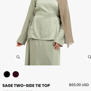 Sage Two-Side Tie Women's Top